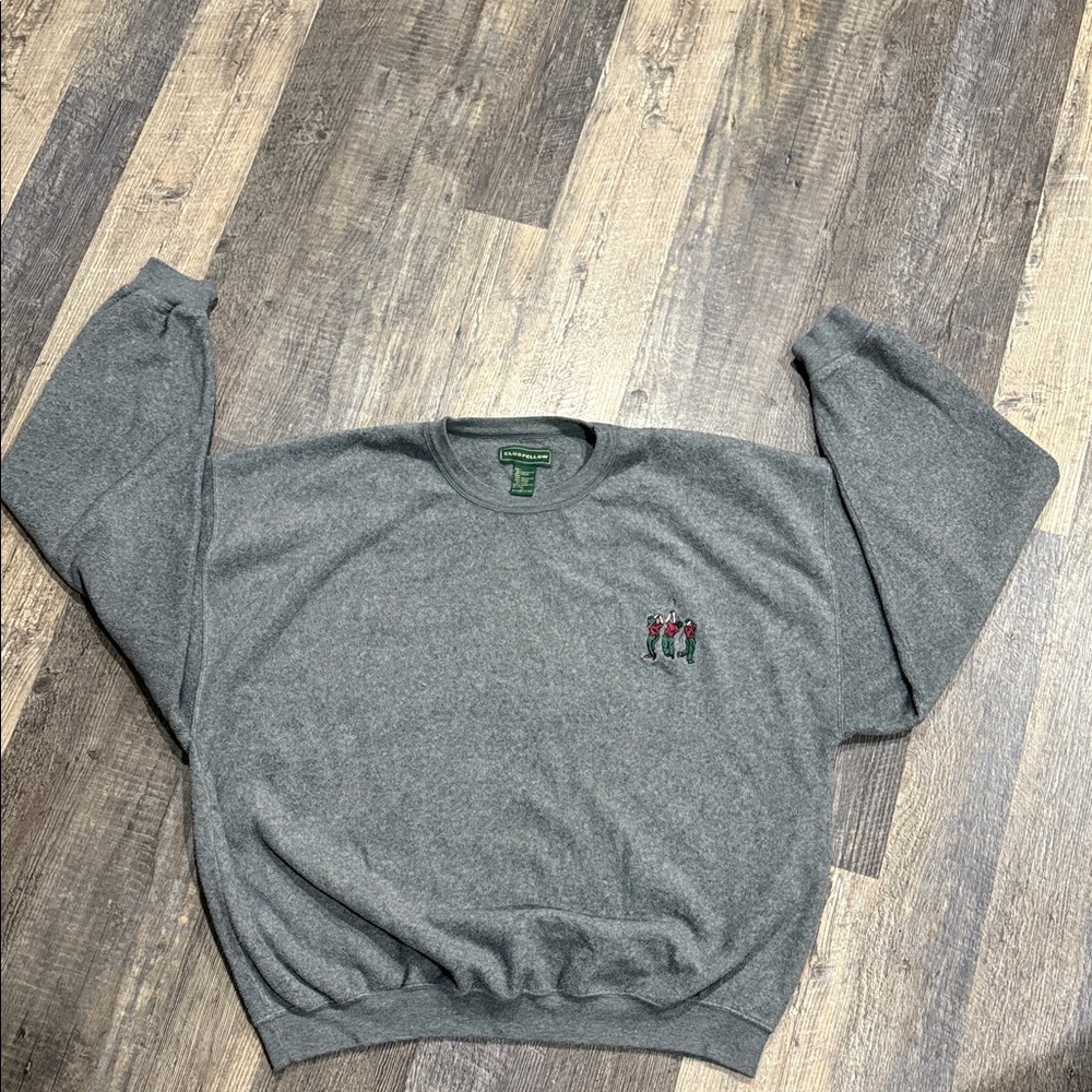 Vintage Clubfellow Gray Golf  Sweater. Size XL